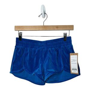 Niyama Sol Sapphire Blue Velour Snuggle Loungewear Shorts Womens Size Small NWTs